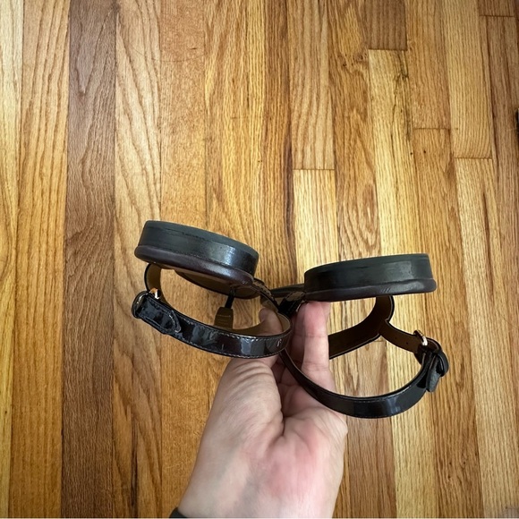 Coach Cassidy Buckle Brown Patent Leather Sandals Women’s Size 7 - Picture 11 of 11